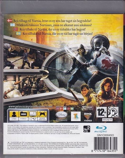 The Chronicles of NARNIA Prince Caspian - PS3 (B Grade) (Genbrug)